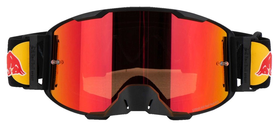 Hot Red Bull Spect Eyewear Strive Motocross Goggles