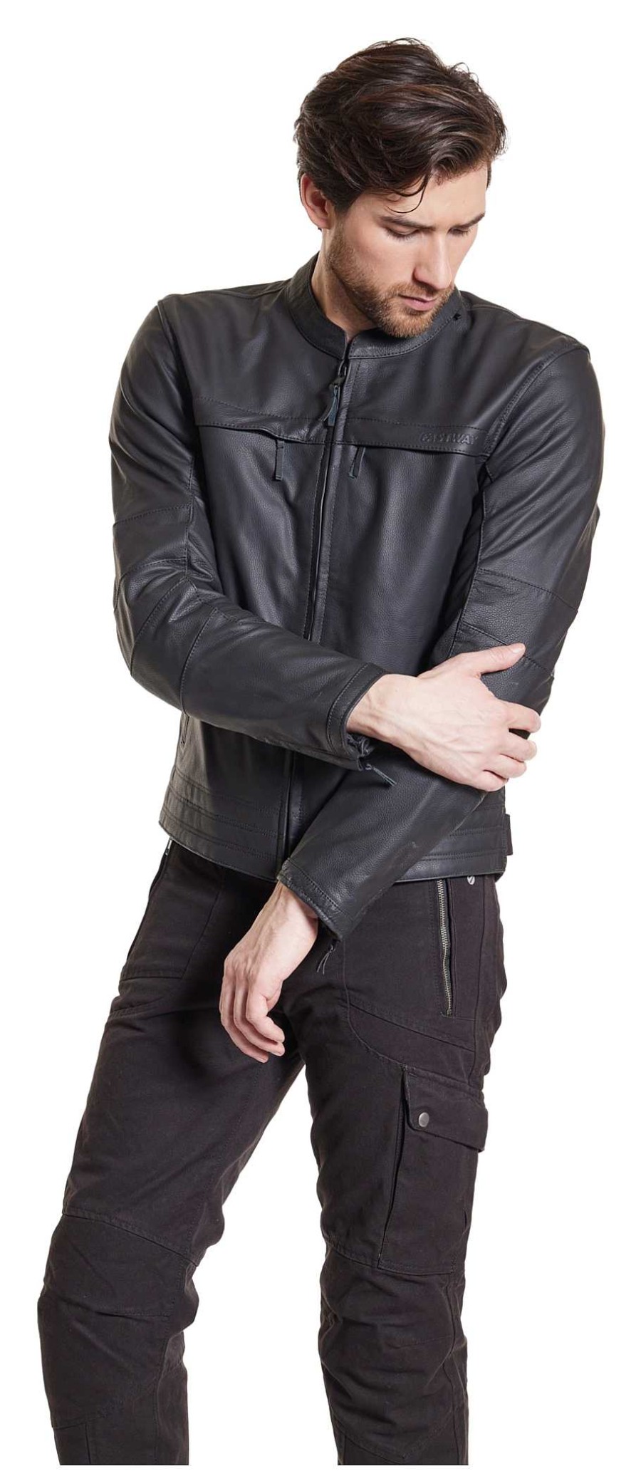 Clearance Fastway Fastway L-2201 Men'S Leather Jacket