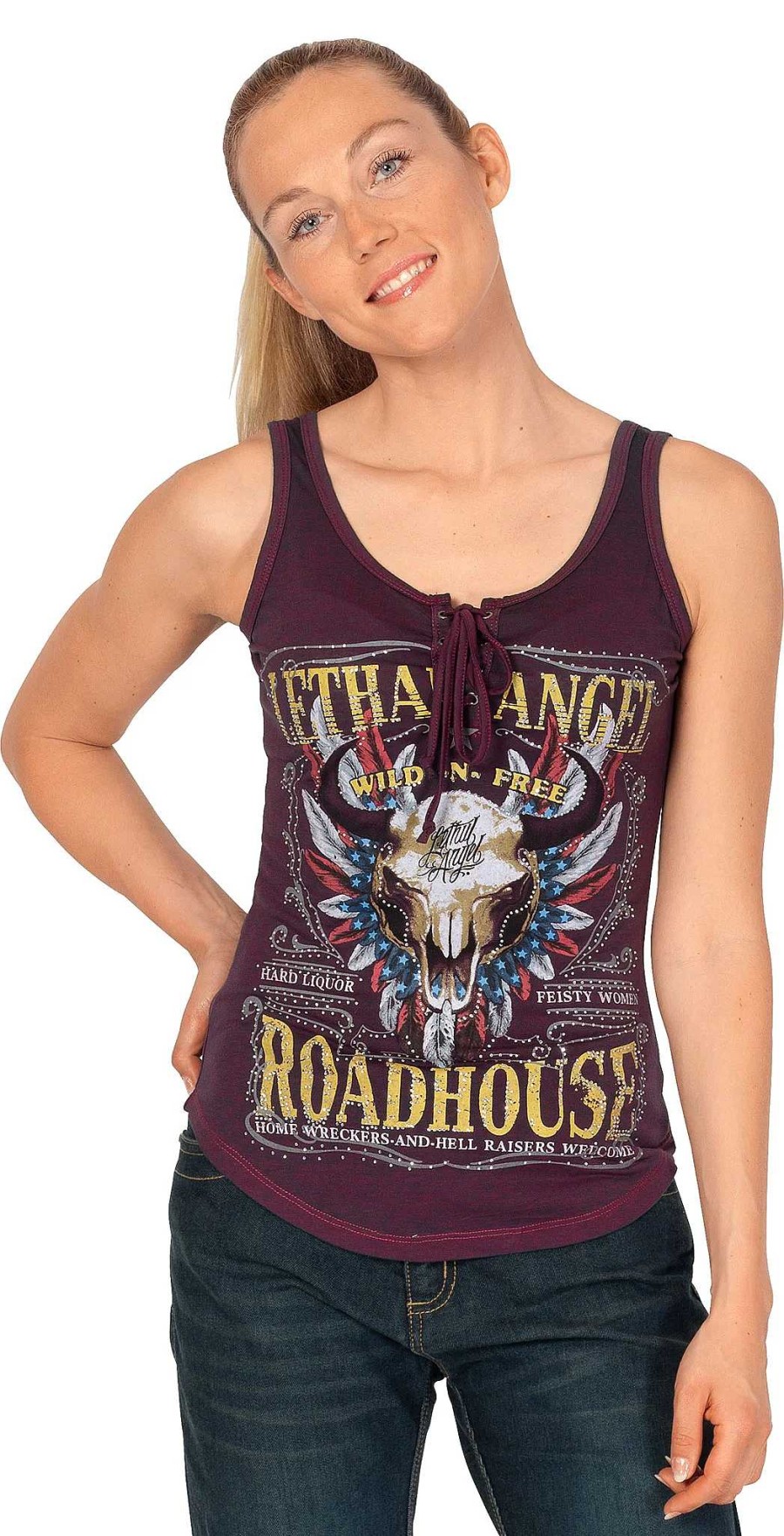 Hot Lethal Angel Lethal Angel Roadhouse Tank Top