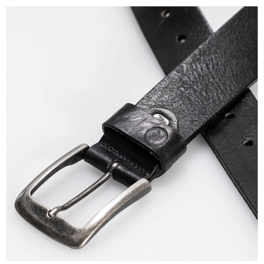 New Detlev Louis Detlev Louis Dl-Ac-4 Leather Belt, Black.