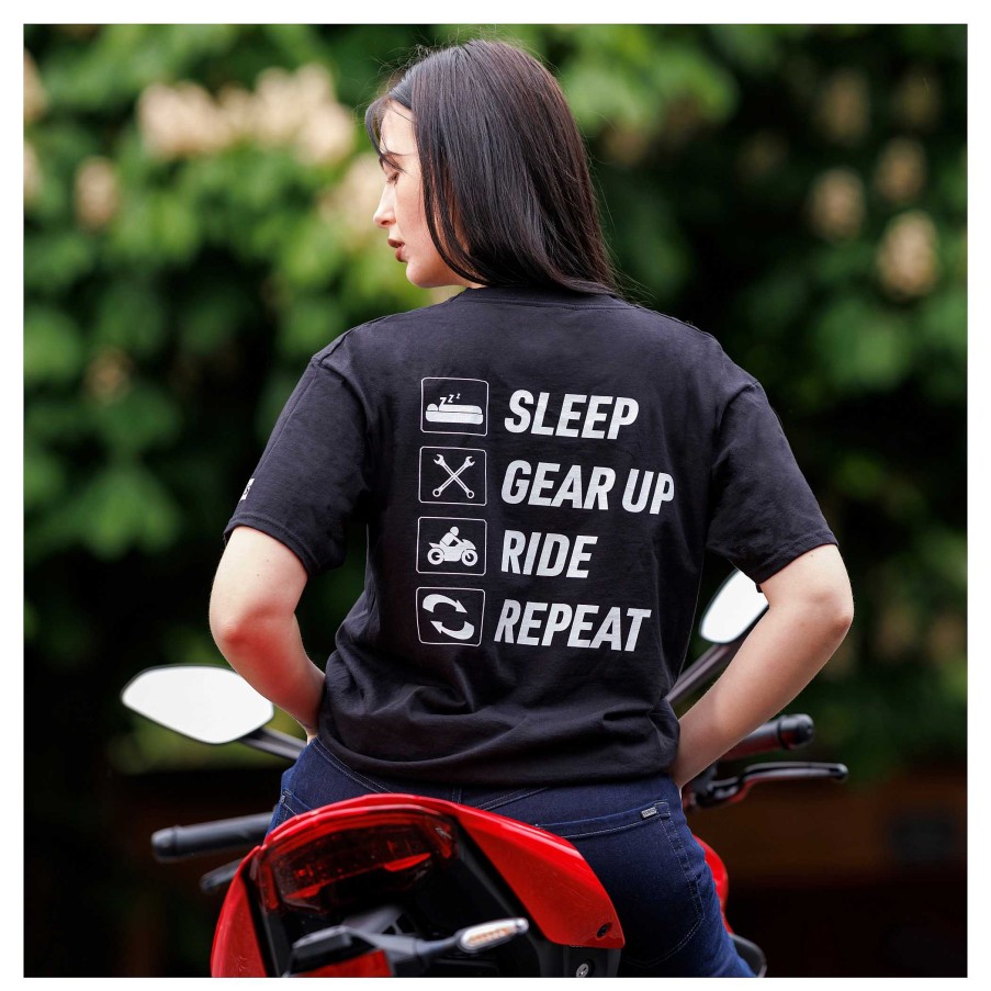 Clearance Louis Sleep, Gear Up, Ride, Repeat T-Shirt