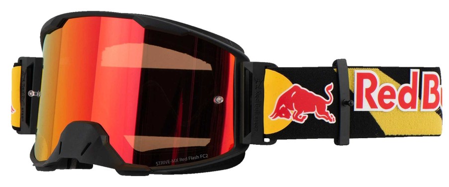 Hot Red Bull Spect Eyewear Strive Motocross Goggles